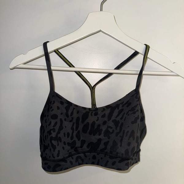 Lululemon Free To Be Wild Bra Leopard Deep Coal Black