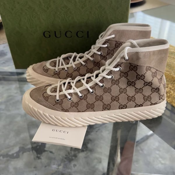 Gucci GG Supreme Canvas High-Top Sneakers
