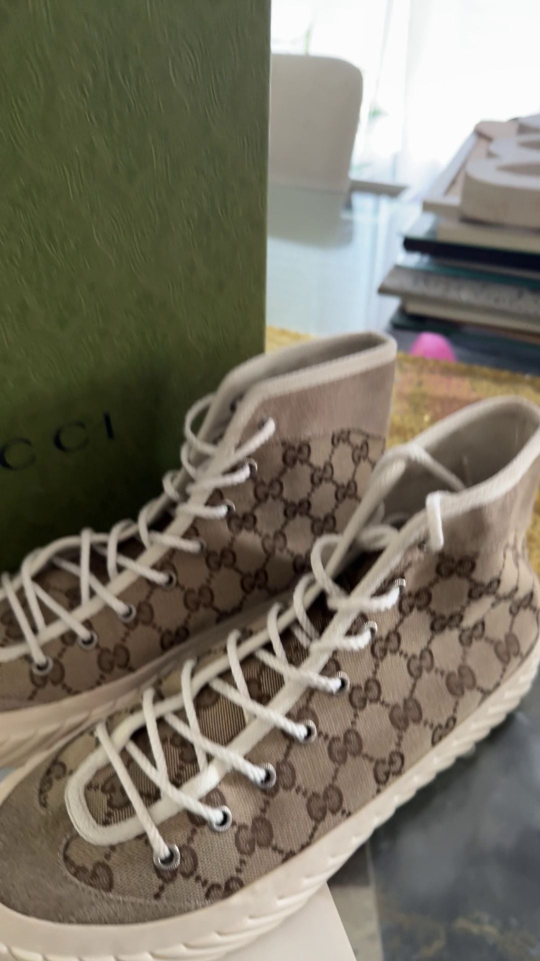 Gucci GG Supreme Canvas High-Top Sneakers 3