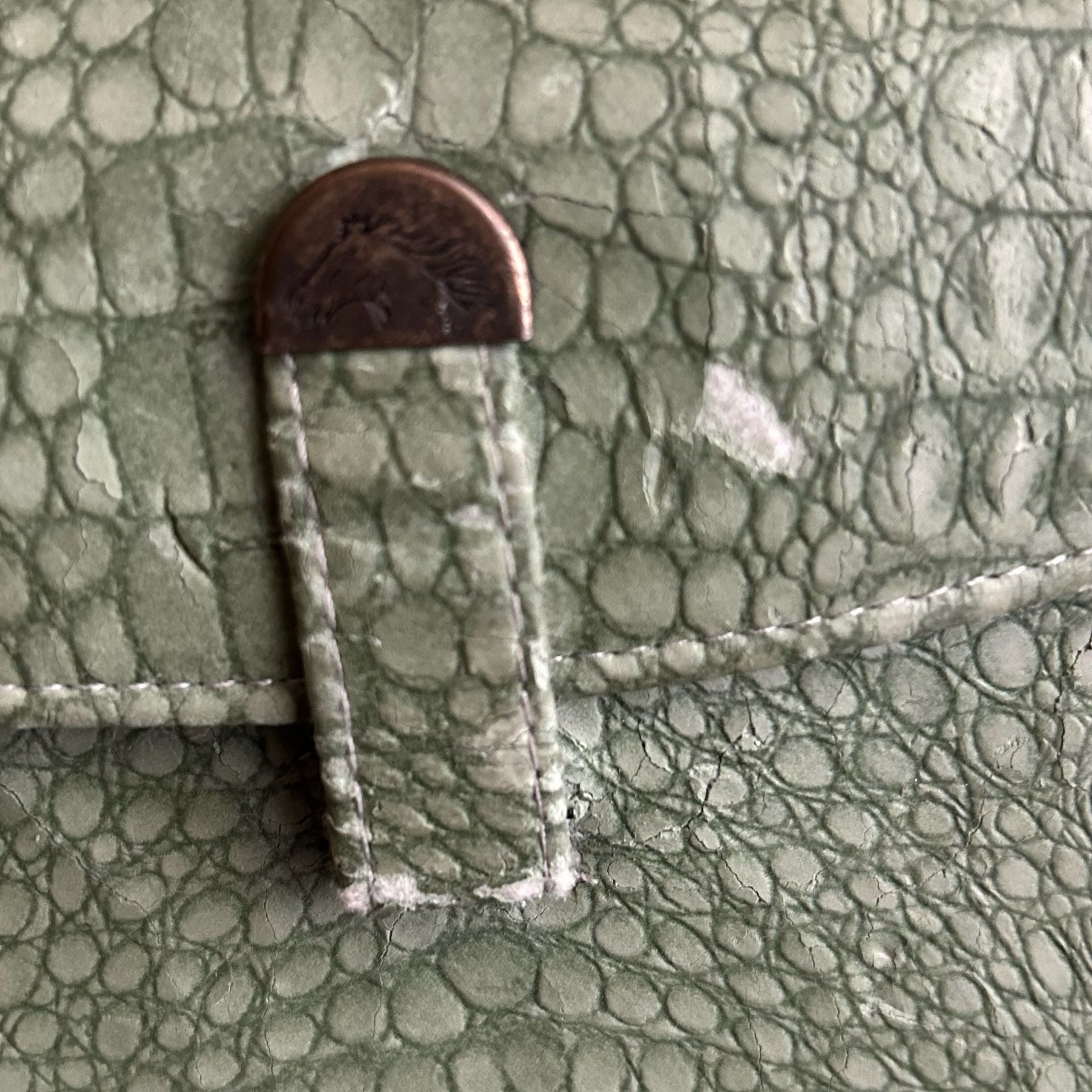 Jordache Roger Gimbel Vintage Green Faux Crocodile Wallet Style J4801 10