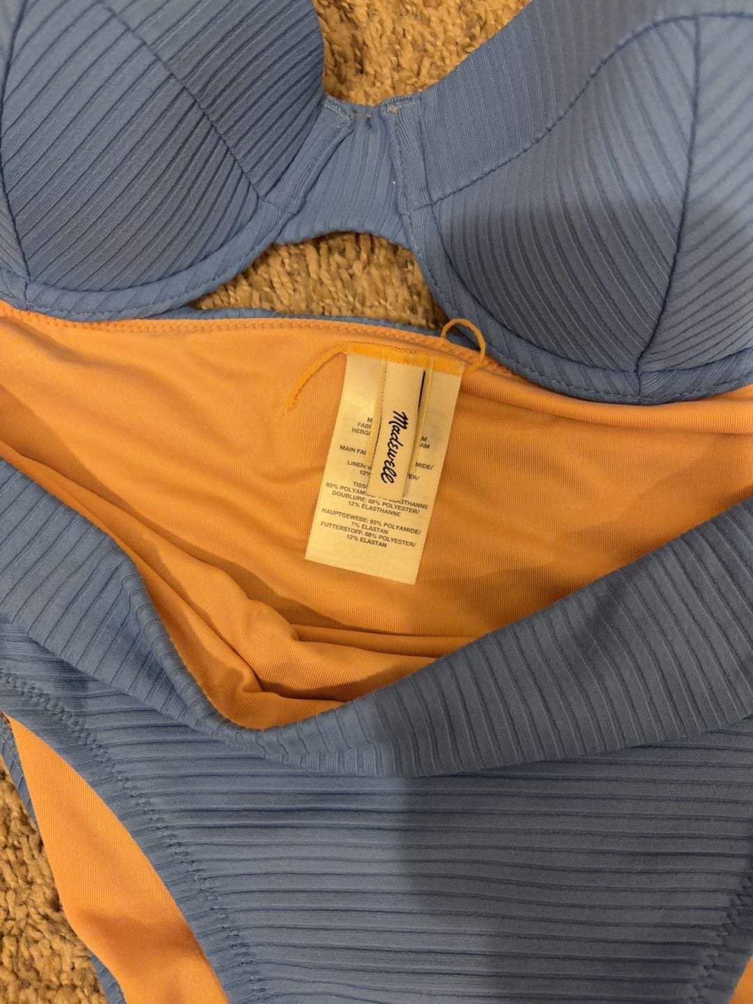 Madewell Ribbed Underwire Bikini Set Size M 2