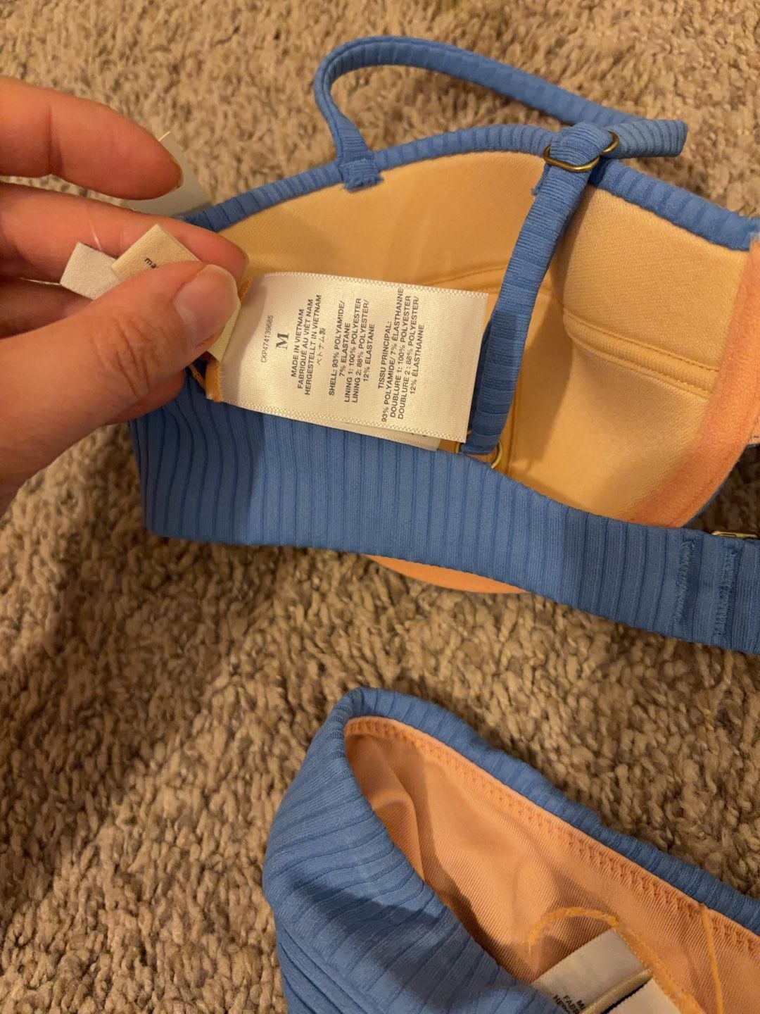 Madewell Ribbed Underwire Bikini Set Size M 7