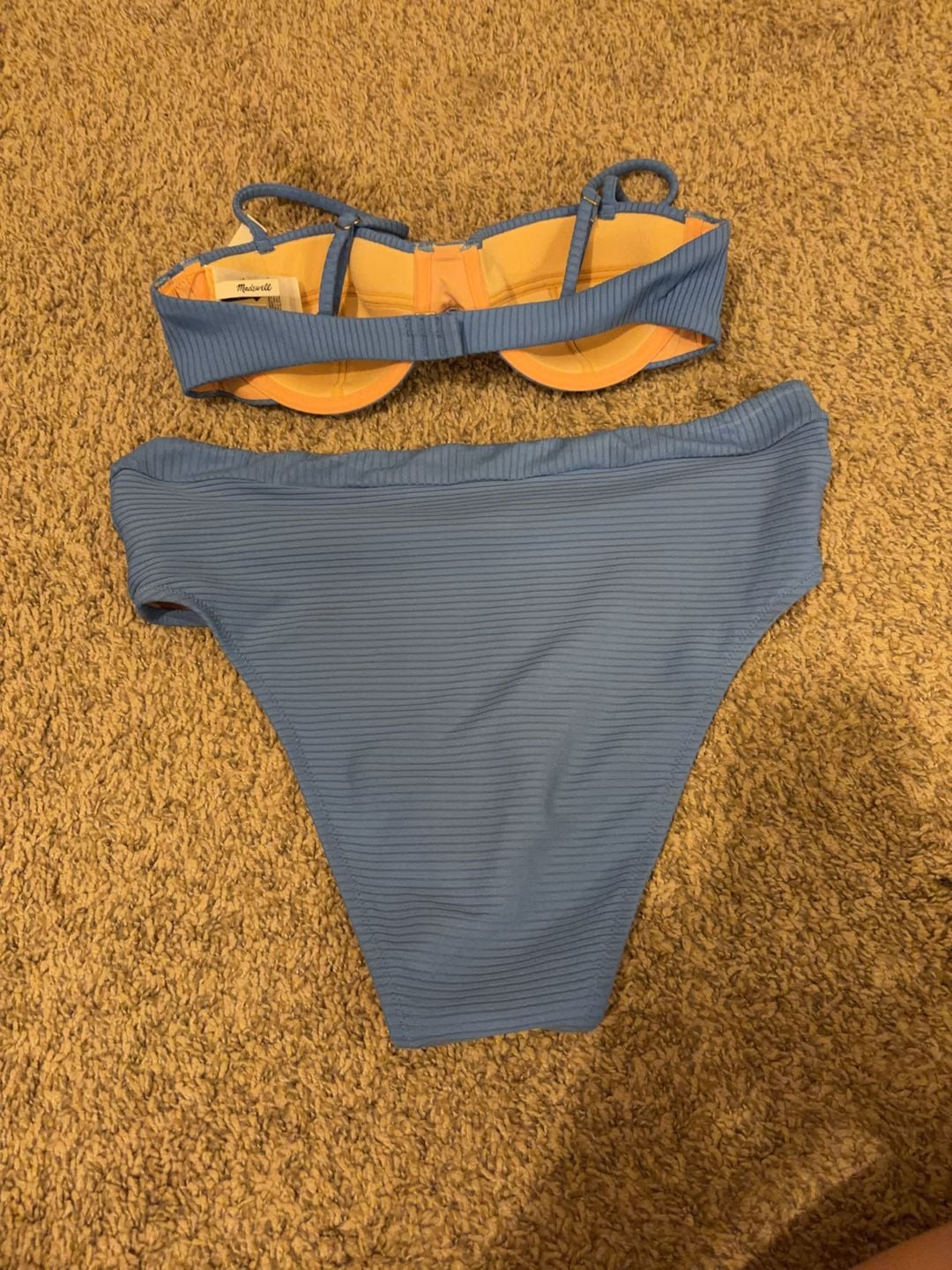 Madewell Ribbed Underwire Bikini Set Size M 8