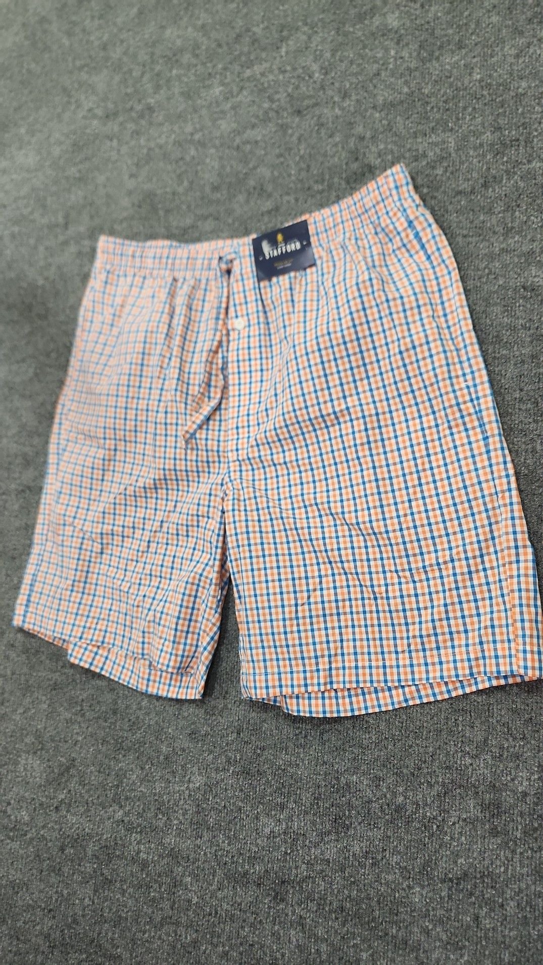 Stafford Men's Plaid Sleep Short Regular Fit Size Large 1
