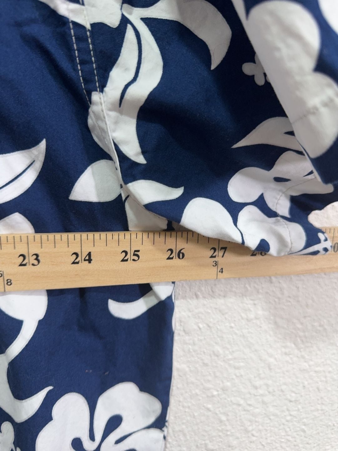High Seas Mens 2XL Blue White Floral Hawaii Print Short Sleeve Button Down Shirt 7