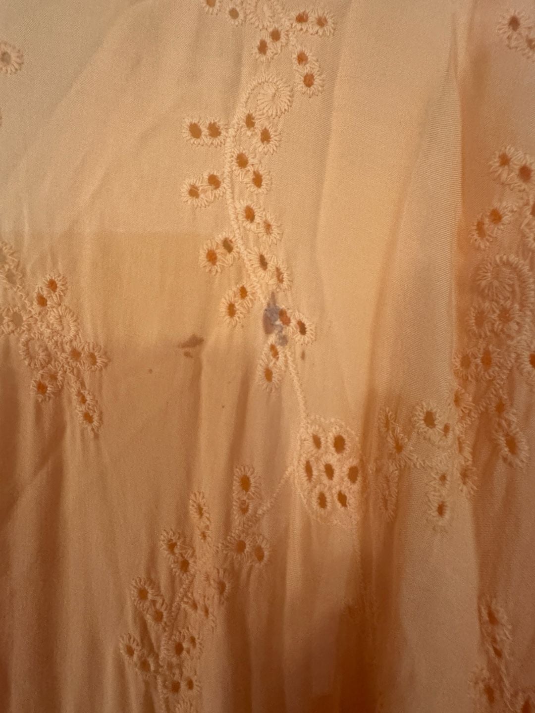 Young Fabulous & Broke Peach Eyelet Tie-Front Cover-Up Dress Size S 5