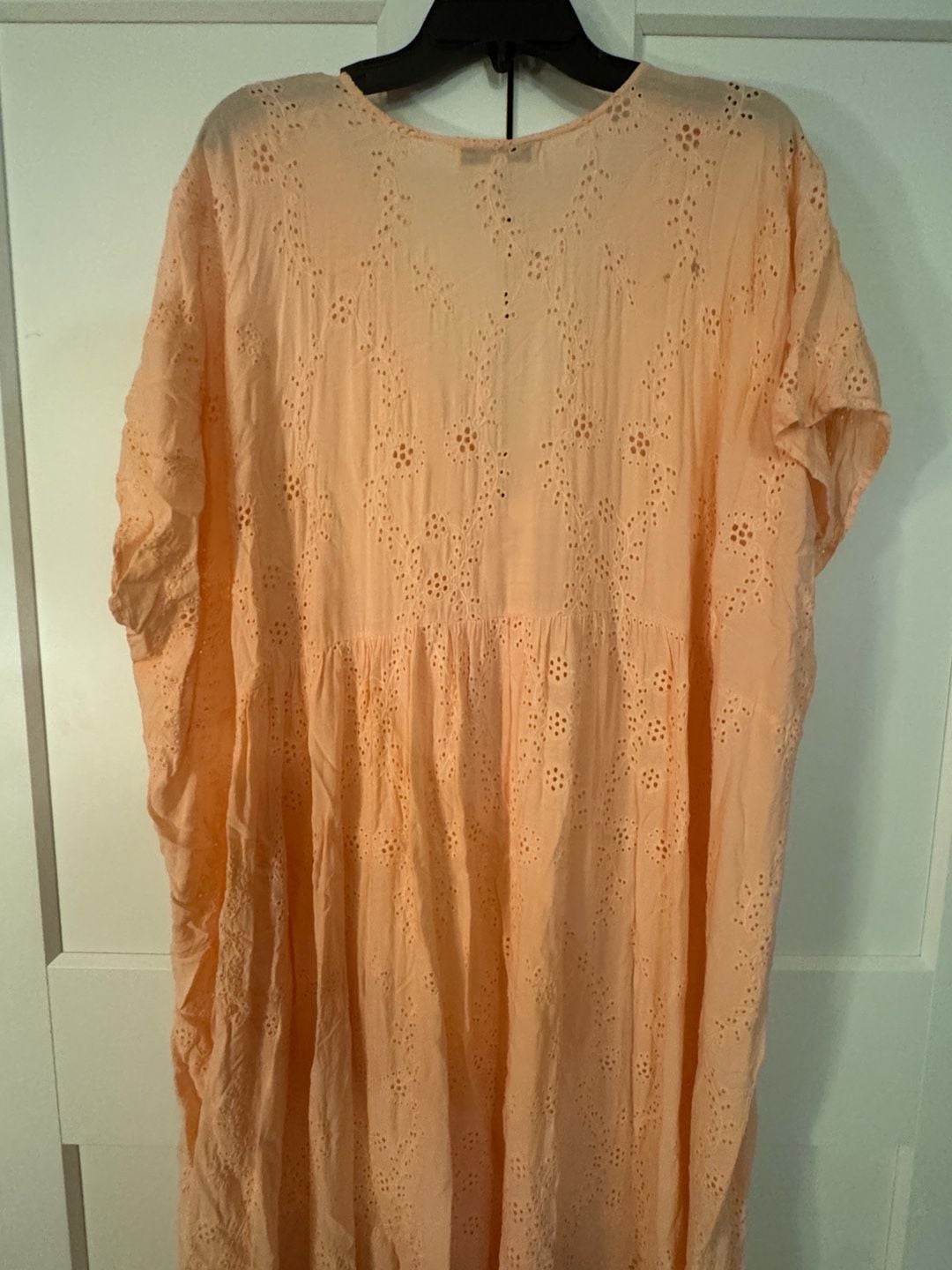Young Fabulous & Broke Peach Eyelet Tie-Front Cover-Up Dress Size S 6