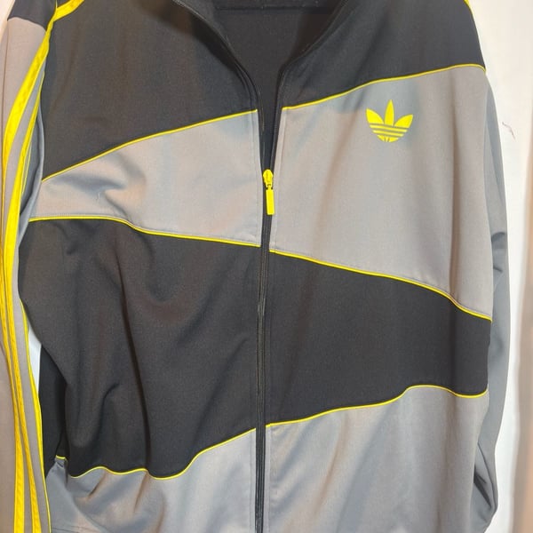 Adidas Originals Trefoil Tracksuit Set Black Grey Yellow Size 2XL