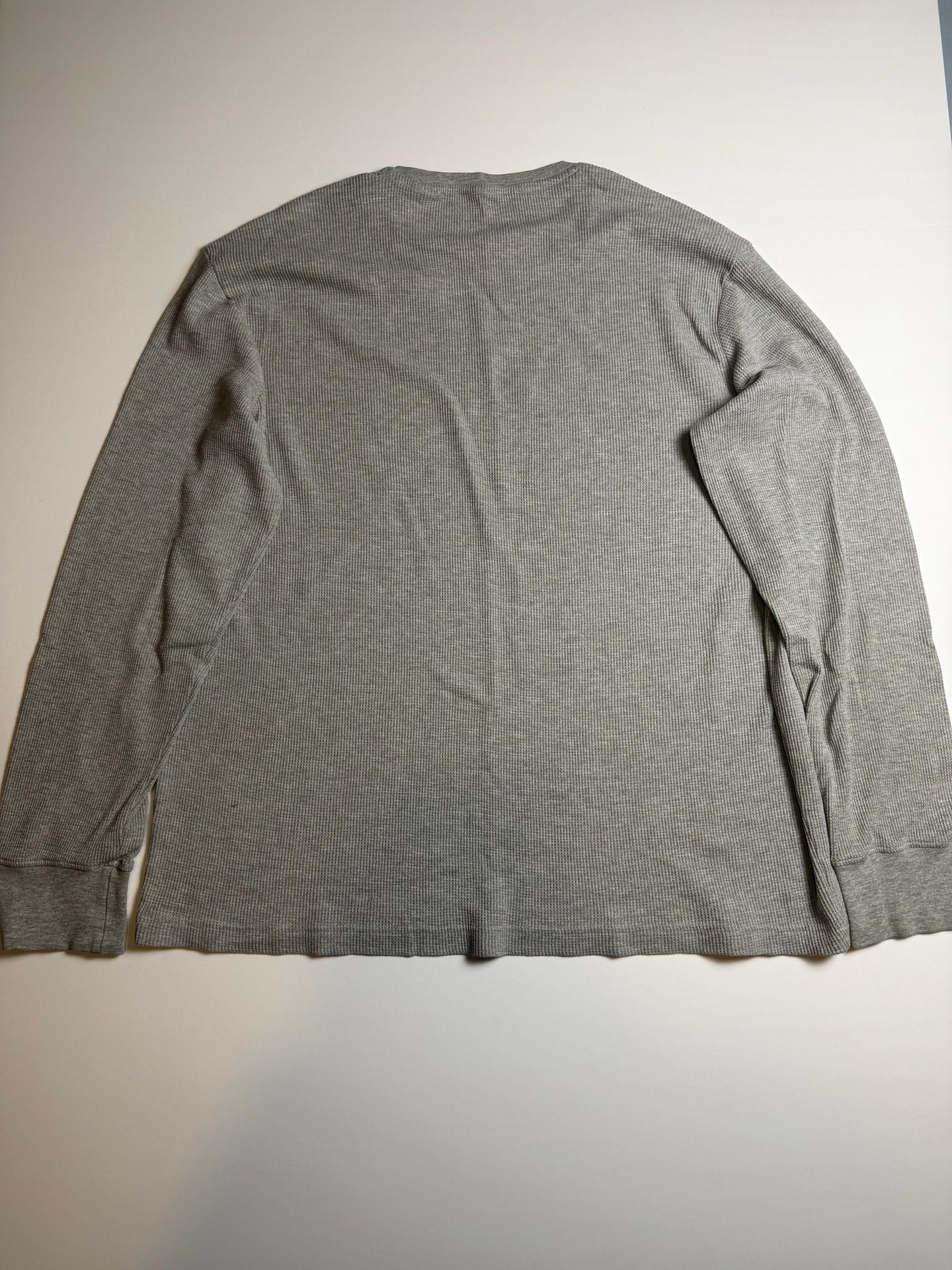 Sean John Men's XL Gray Waffle Knit Graphic Long Sleeve Shirt 3