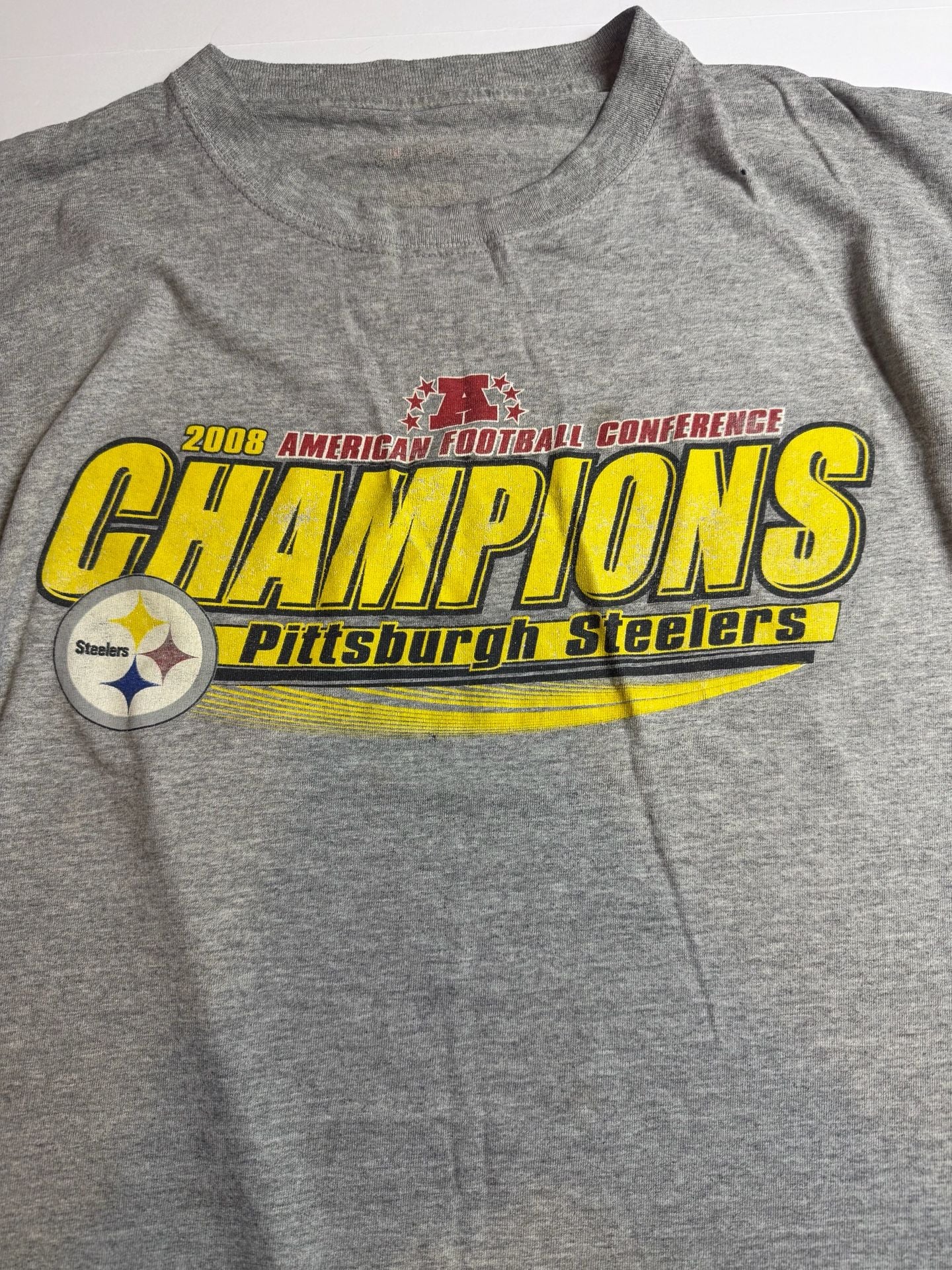 Vintage 2008 Pittsburgh Steelers AFC Champions T-Shirt 4