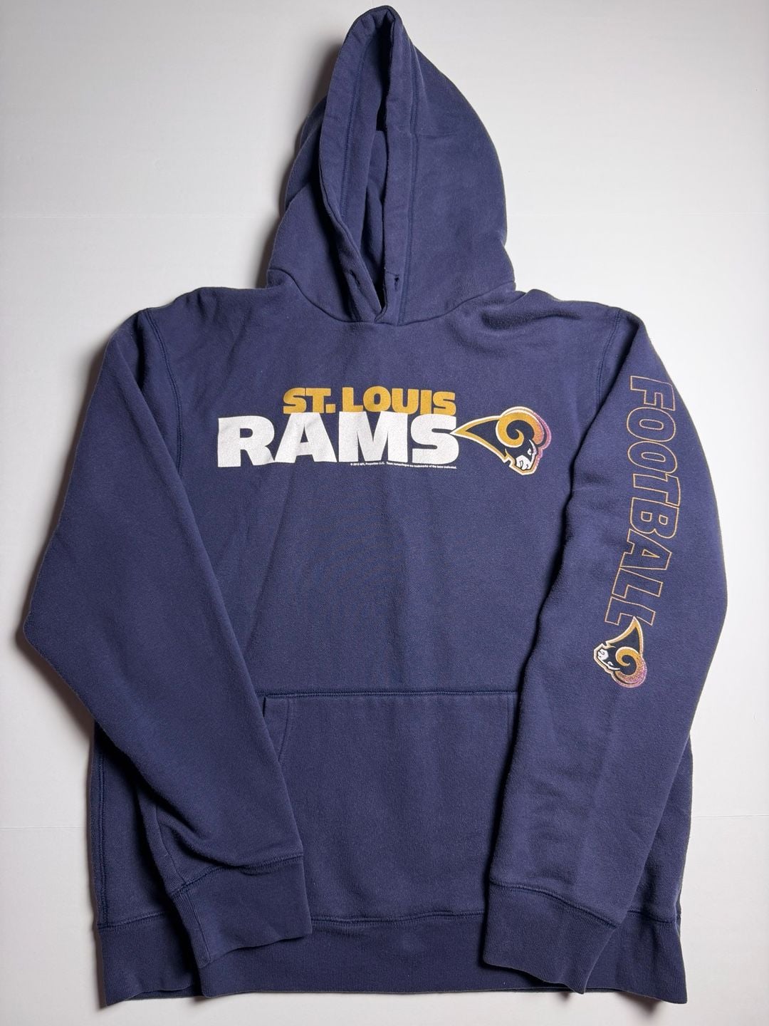 Junk Food St. Louis Rams NFL Football Hoodie Navy Blue Size Large 2