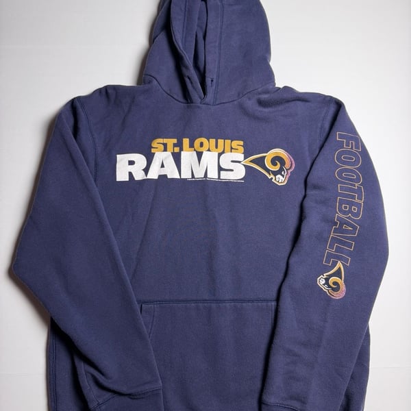 Junk Food St. Louis Rams NFL Football Hoodie Navy Blue Size Large
