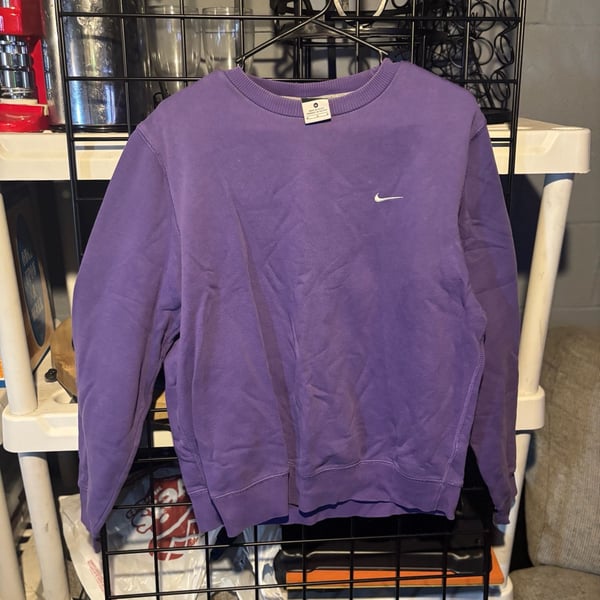 Nike Small Swoosh Crewneck Sweatshirt Purple Size M