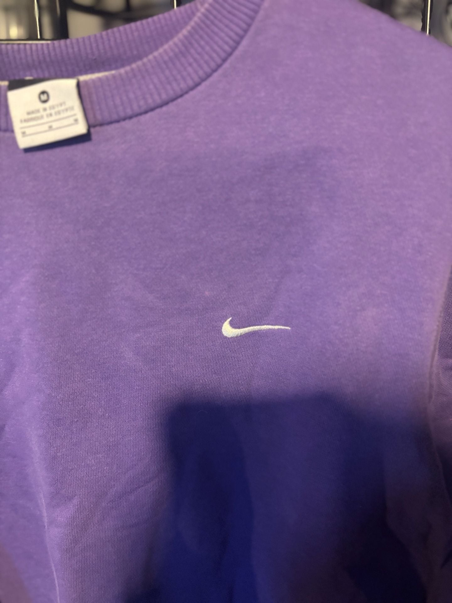 Nike Small Swoosh Crewneck Sweatshirt Purple Size M 3