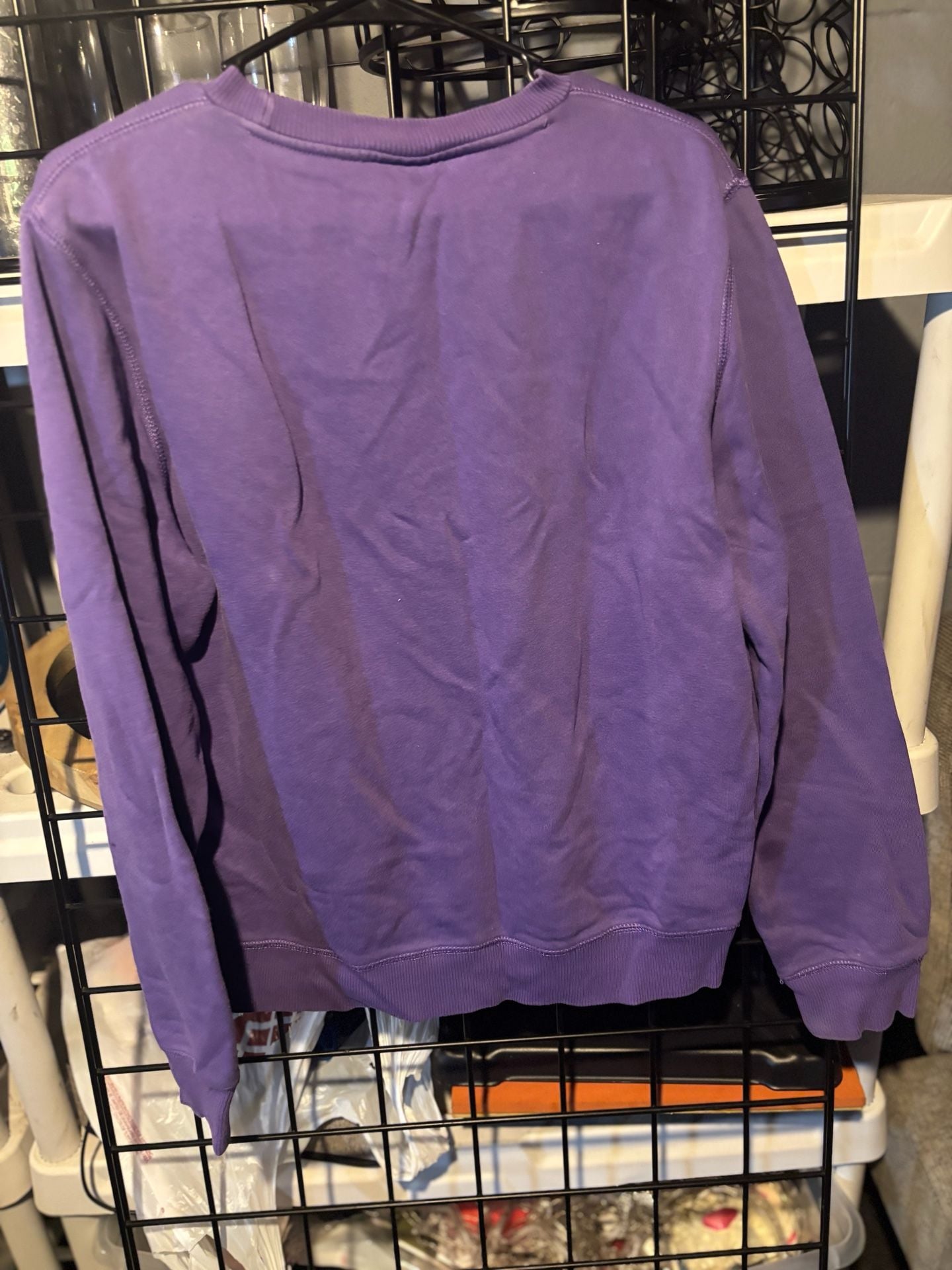 Nike Small Swoosh Crewneck Sweatshirt Purple Size M 5
