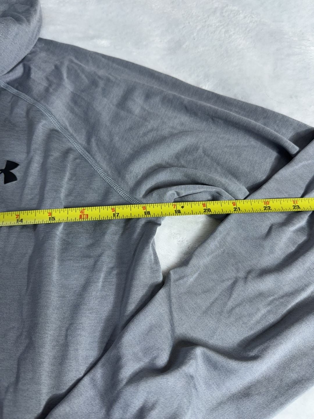 Under Armour Fit Gear Men's Long Sleeve Hooded Henley Shirt Gray Size Small 7