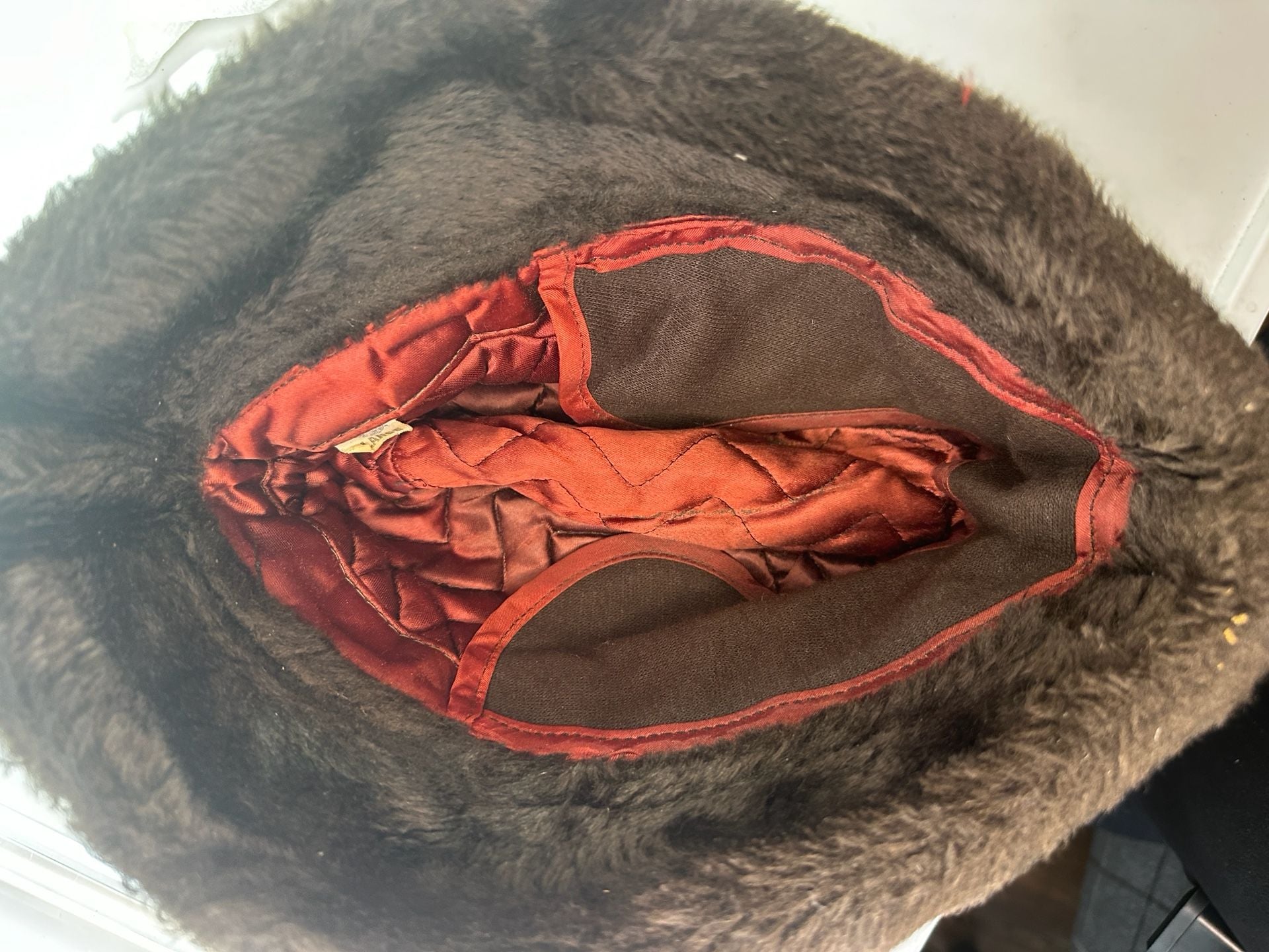 Vintage Bavarian Alpine Wool Felt Hat with Fur Trim and Crest Pin 5