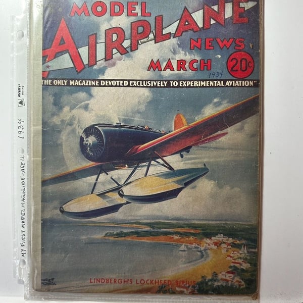 Universal Model Airplane News Magazine March 1934 Vintage Aviation Publication