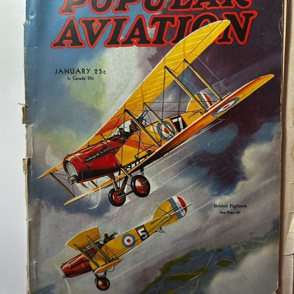 Popular Aviation Magazine January 1935 Vintage Issue