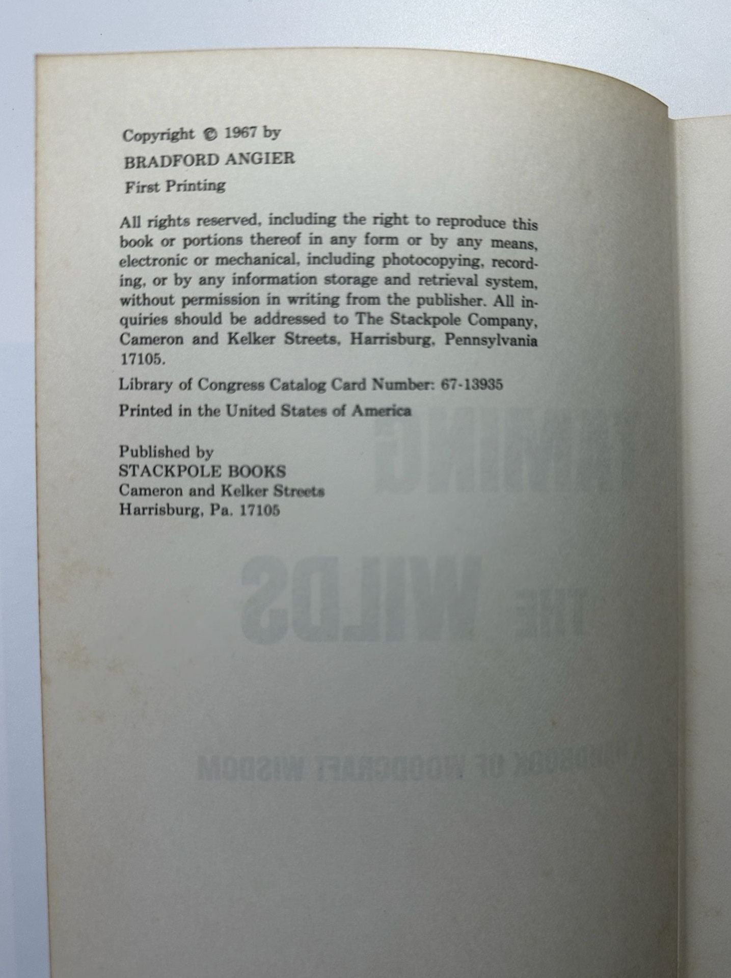 Skills for Taming the Wilds: A Handbook of Woodcraft Wisdom by Bradford Angier (1967) 5