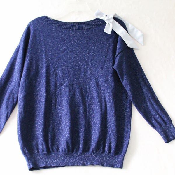 LAUREN CONRAD - WOMEN - SWEATER - EVENING BLUE - SIZE MEDIUM (AC-28-194)