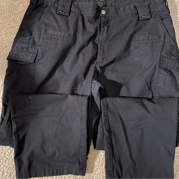 CQR Tactical Pants Series TFP513 Ripstop Cargo Pants Black 42W x 32L