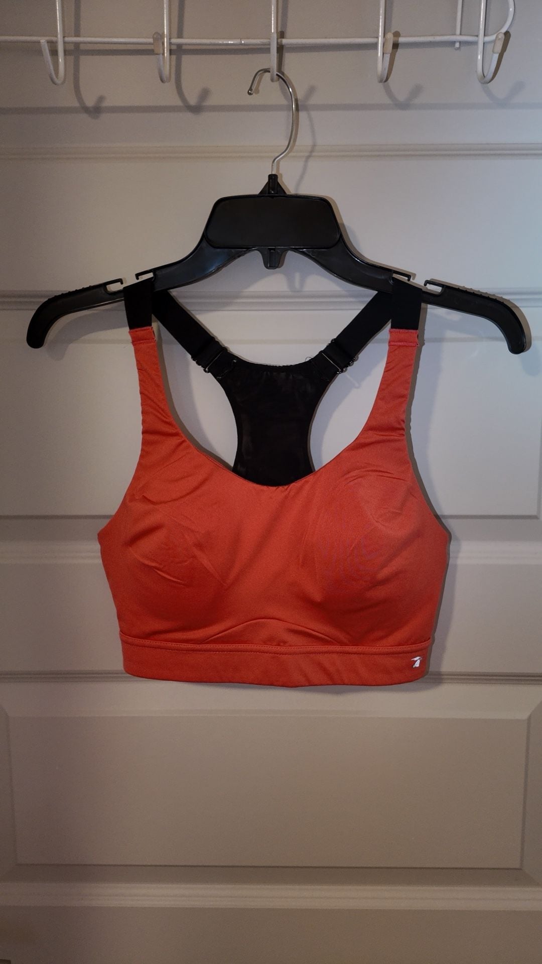 Avia High-Impact Sports Bra 34C Coral Orange Racerback Adjustable Straps 1
