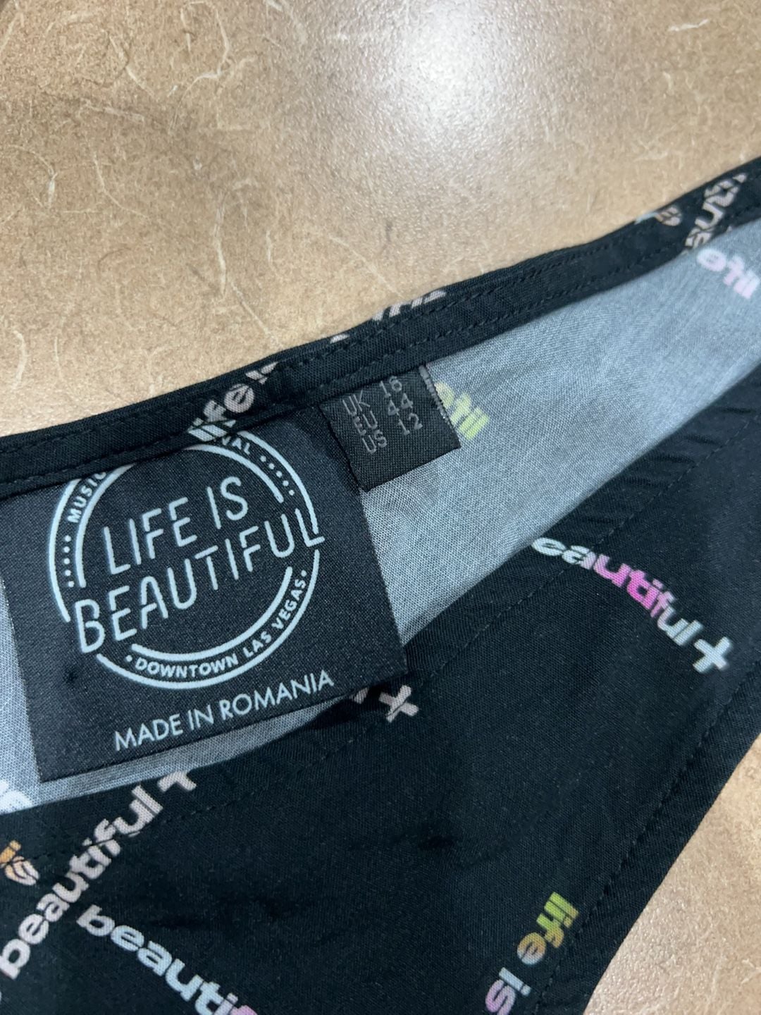 Life Is Beautiful Music Festival Logo Print Overall Dress Black Size US 12 4