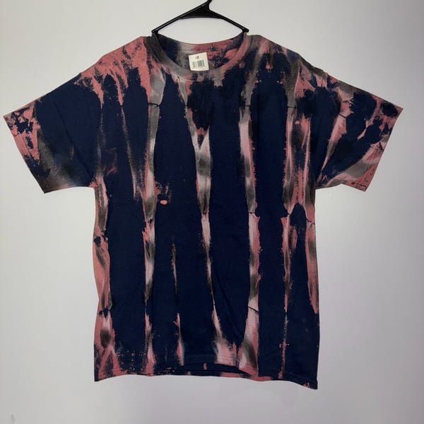 Blue & Pink Tye Dye Graphic T Shirt Size Medium