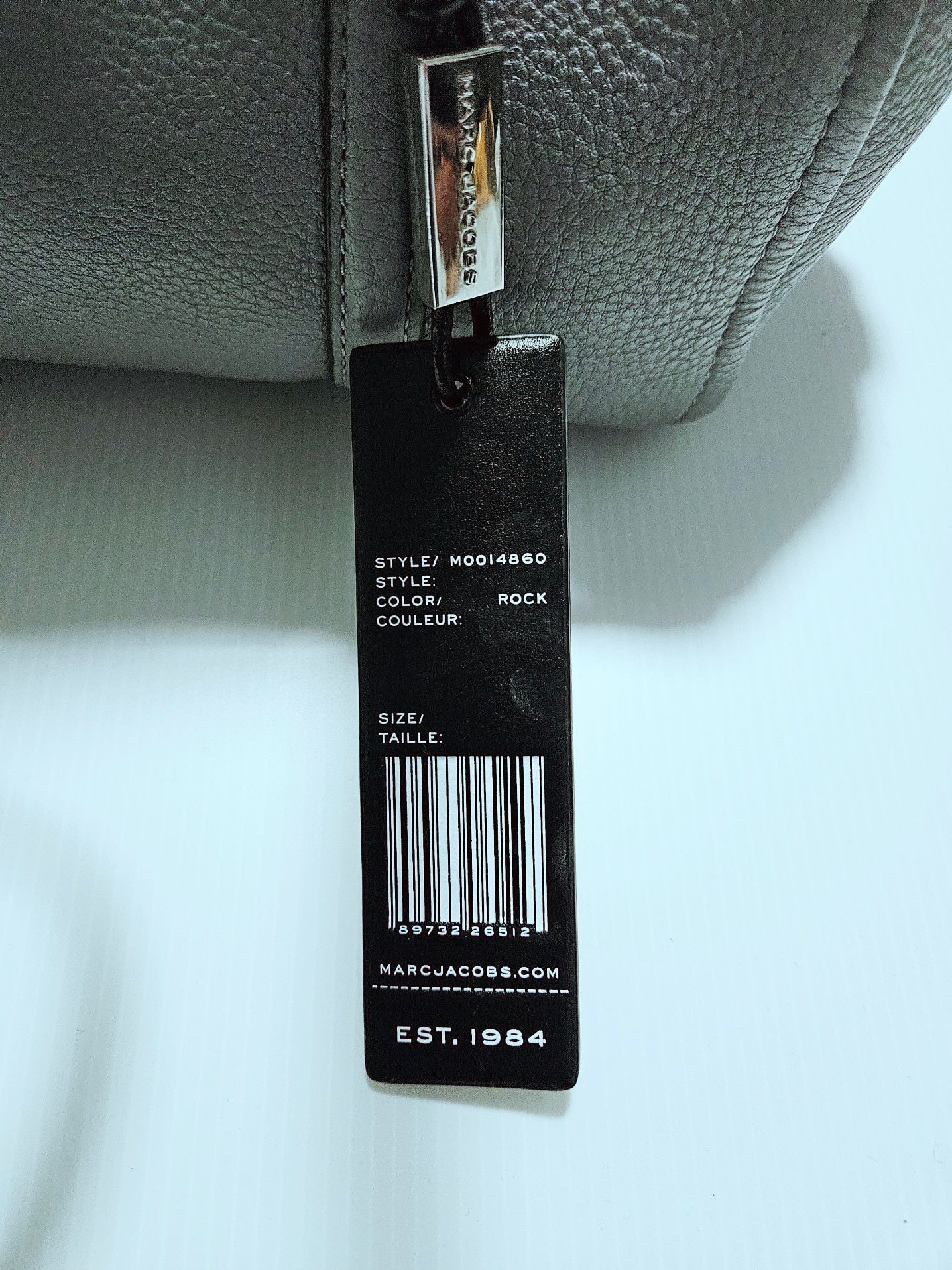 MARC JACOBS Leather Bowlet Shoulder Bag Gray Authentic Women's Handbag 9