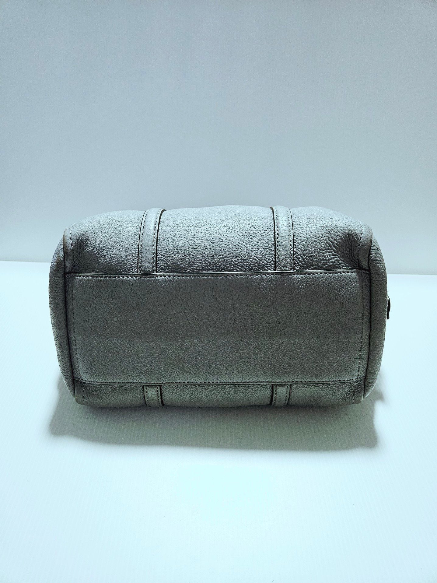MARC JACOBS Leather Bowlet Shoulder Bag Gray Authentic Women's Handbag 10