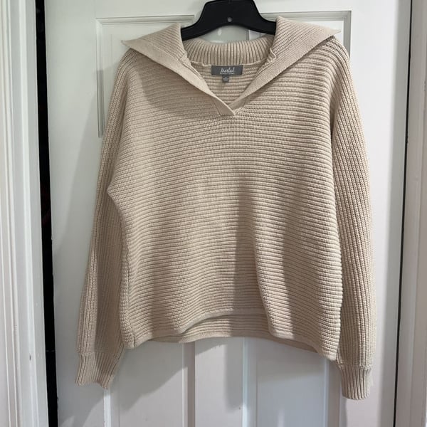 Marled Pullover Sweater tan