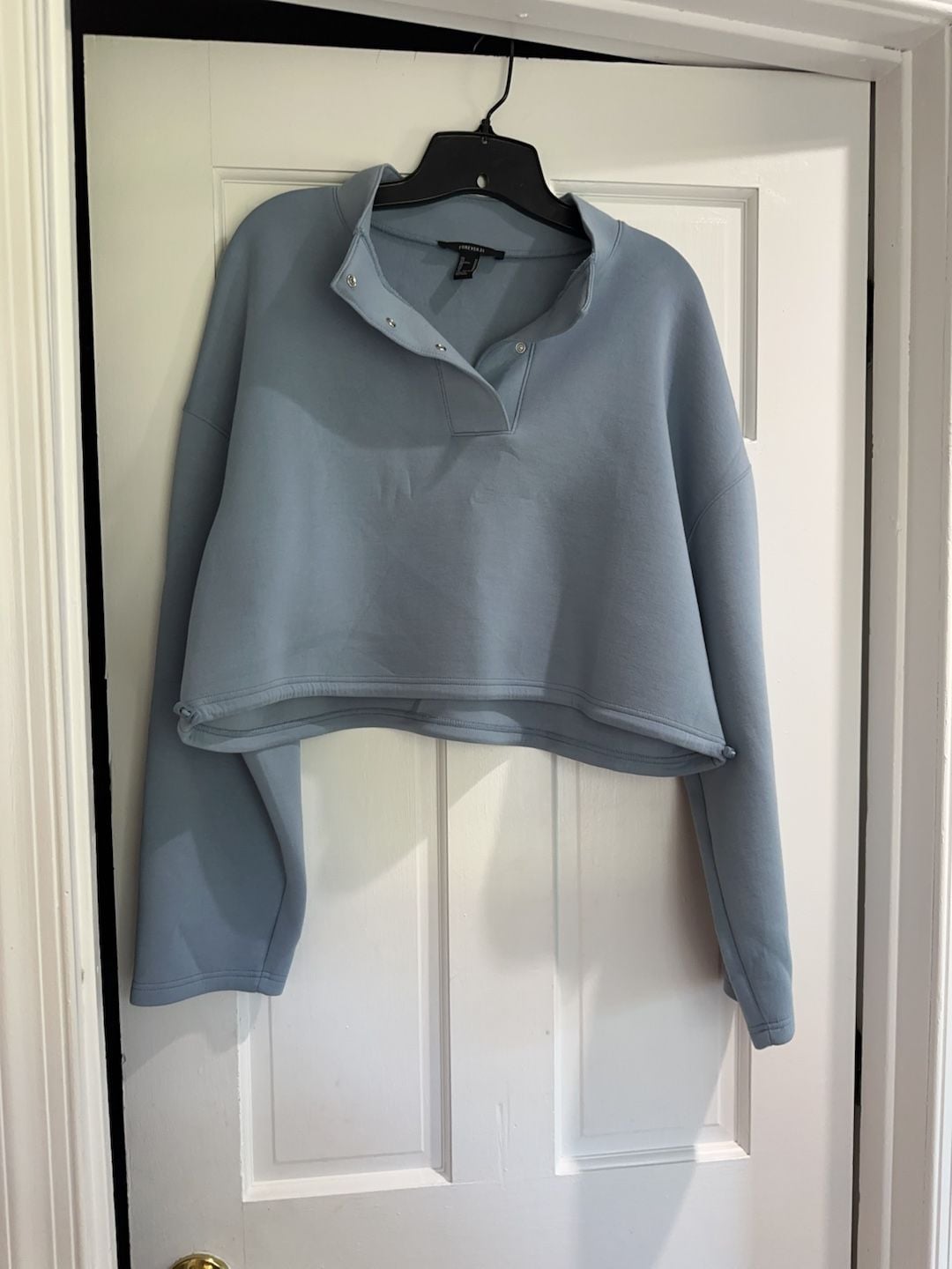 Forever 21 fleece crop top 1