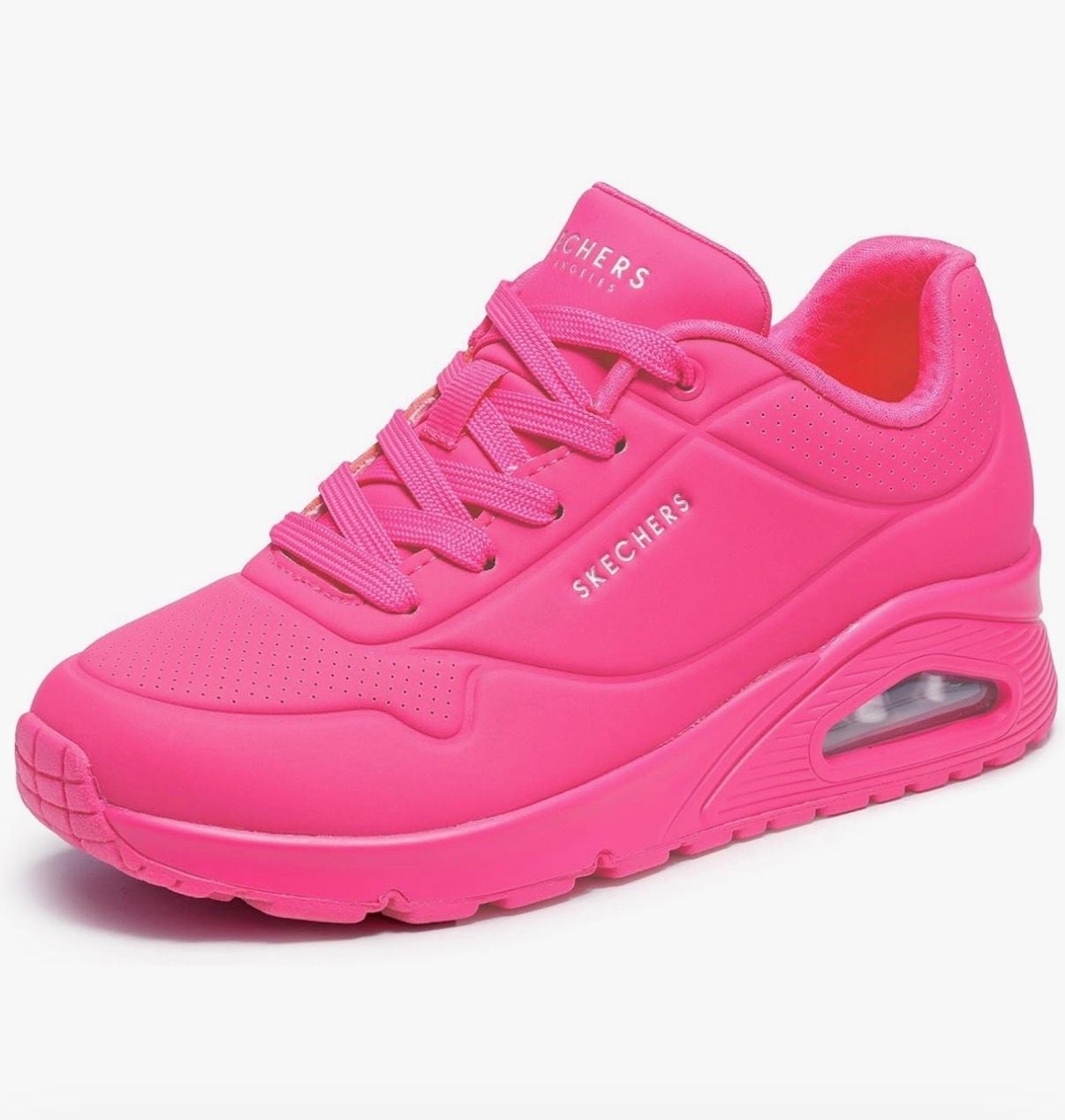 Skechers Women's Size 9 Uno Night Shades Air-Cooled Sneakers Hot Pink Wide Fit 2