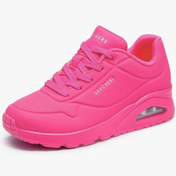 Skechers Women's Size 9 Uno Night Shades Air-Cooled Sneakers Hot Pink Wide Fit