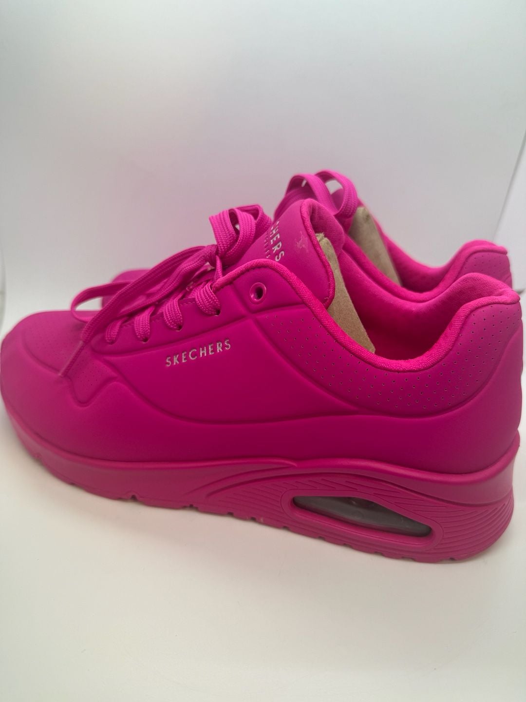 Skechers Women's Size 9 Uno Night Shades Air-Cooled Sneakers Hot Pink Wide Fit 5