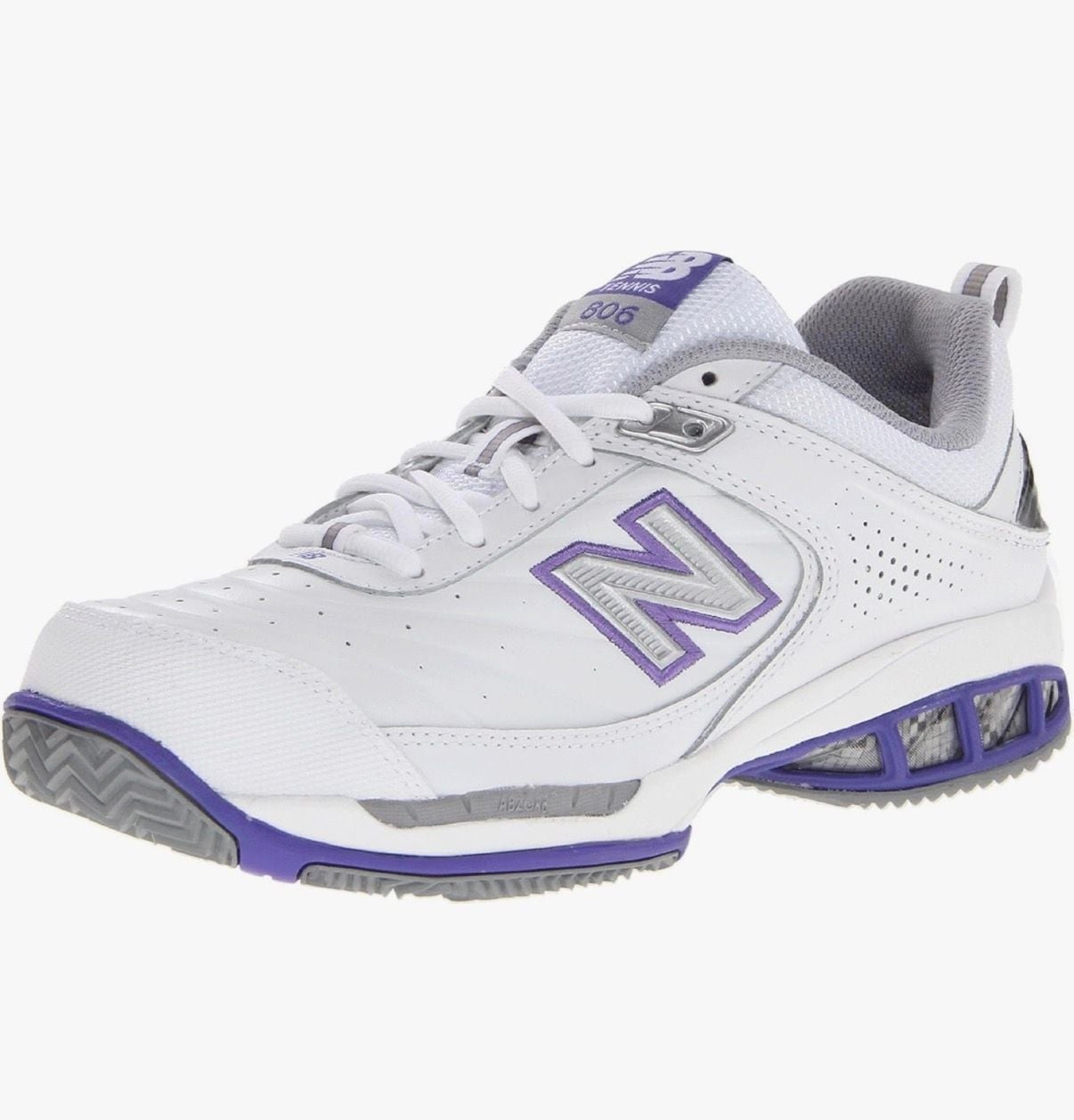 New Balance Womens Size 10 Wide 806 V1 Tennis Shoes White/Purple 2