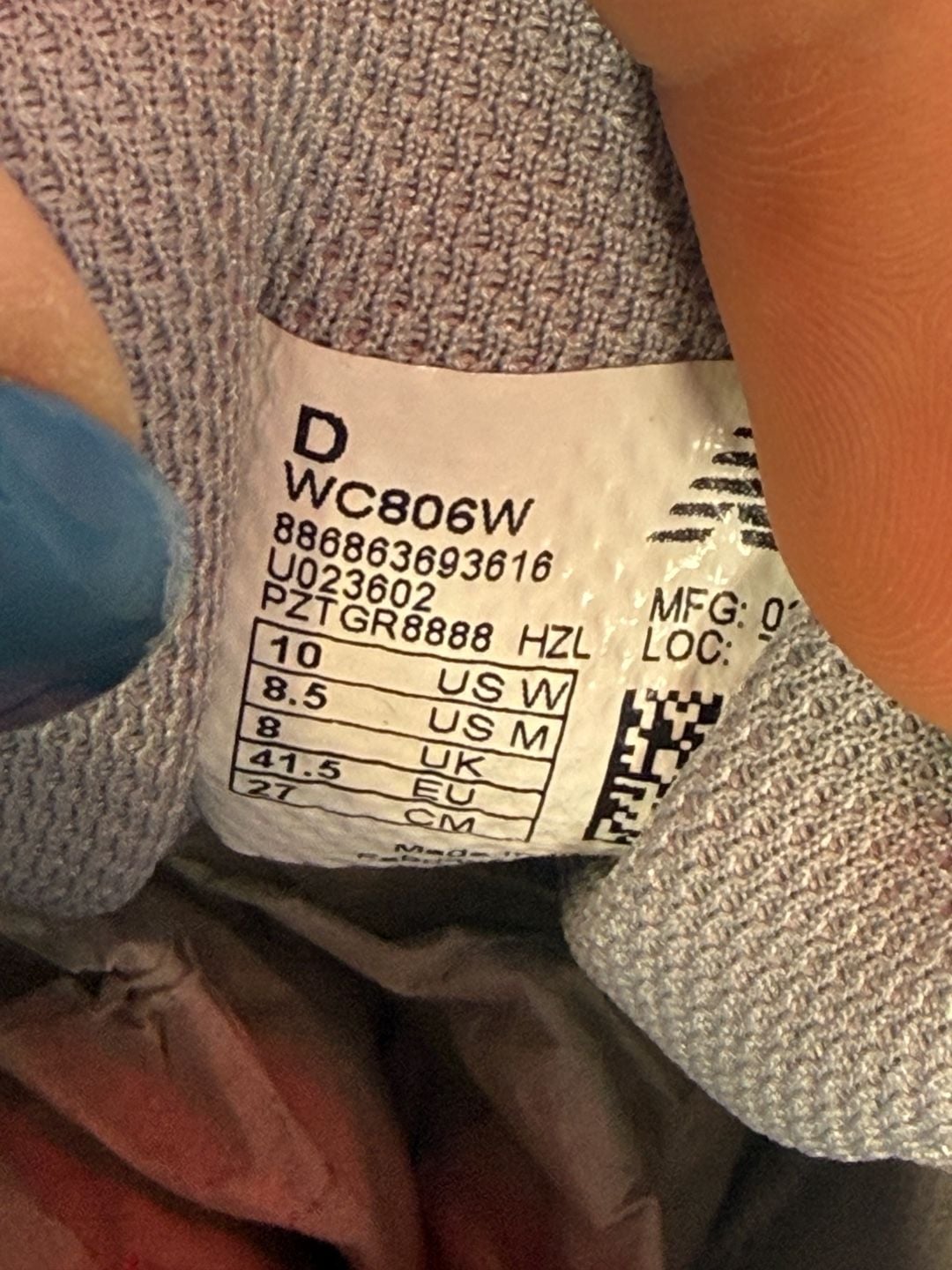 New Balance Womens Size 10 Wide 806 V1 Tennis Shoes White/Purple 11