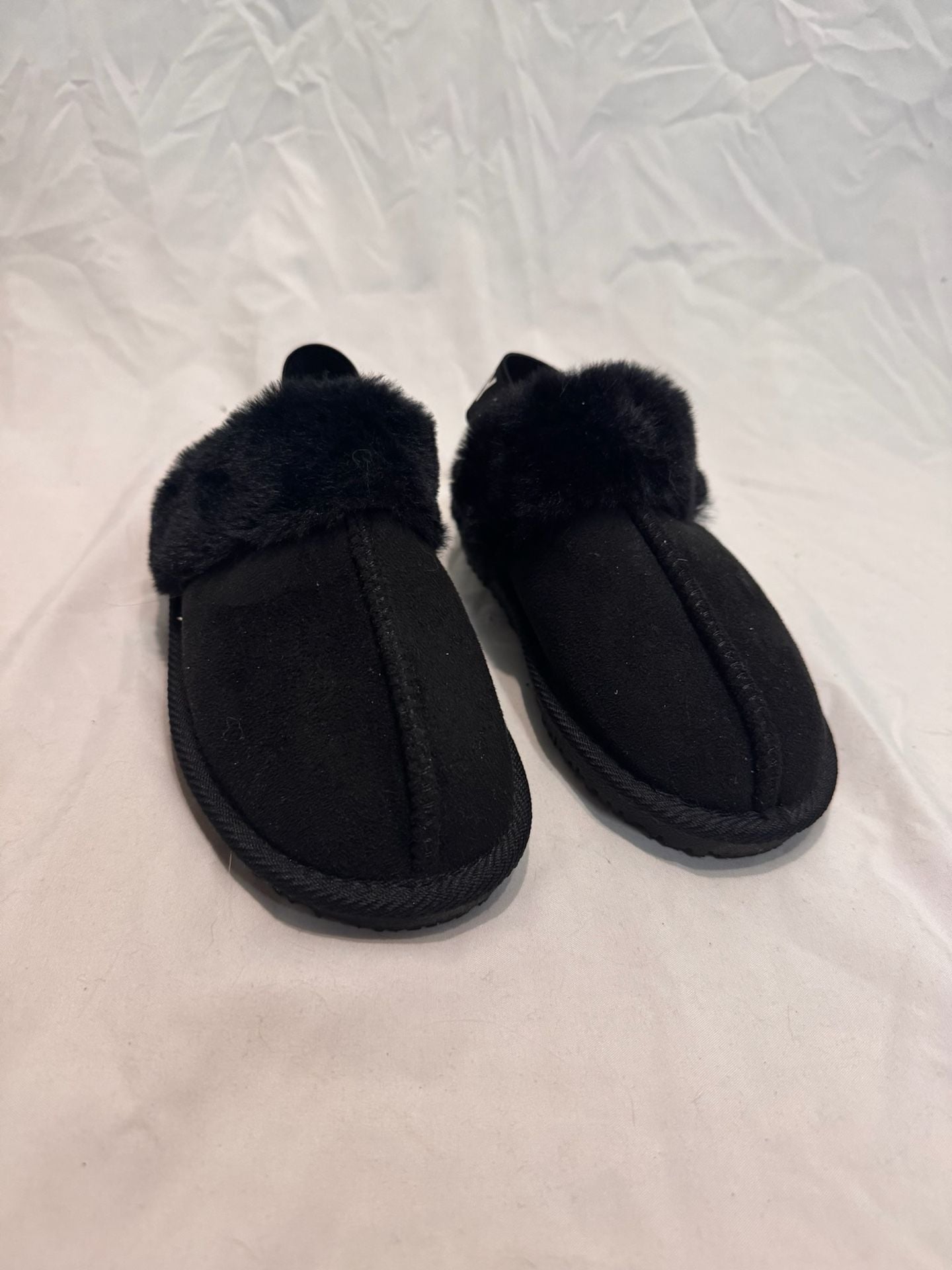 Nicole Miller Kids' black Fluffy Slide Slingback Slippers – 2