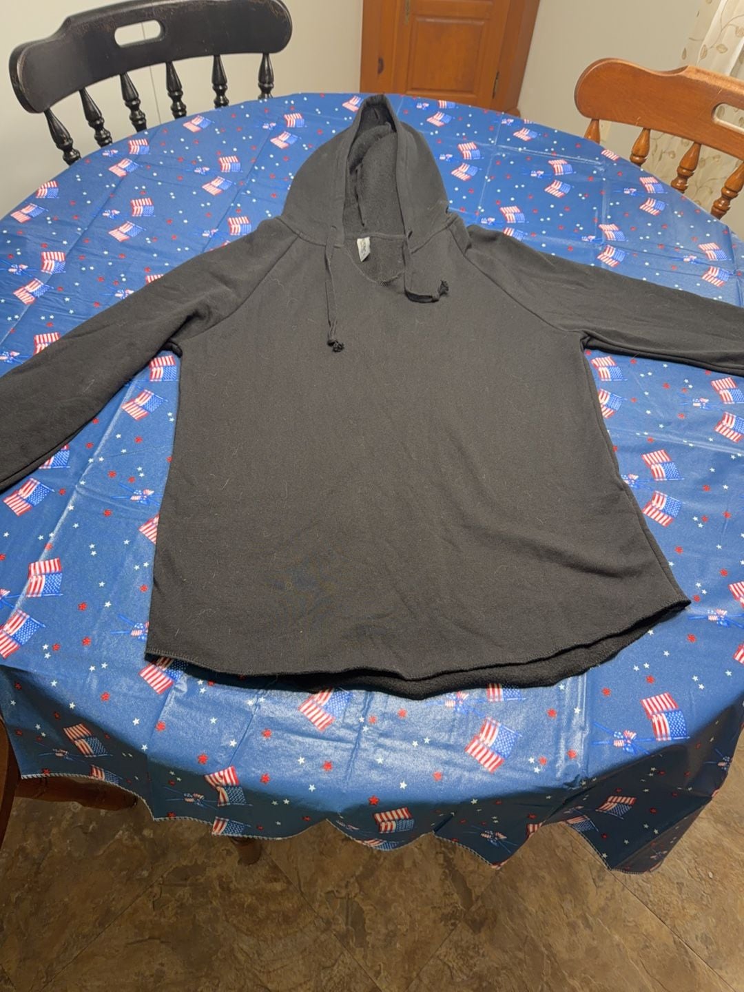 Oversized Raw-Hem Pullover Hoodie 2