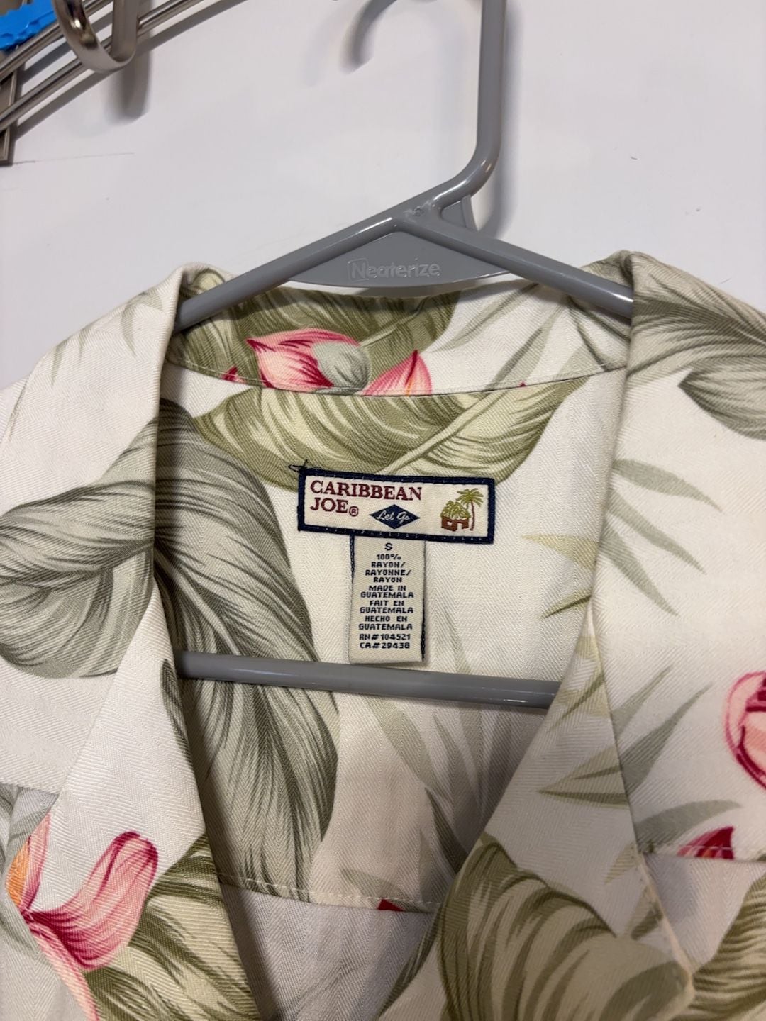 P1: Waterman Tropical Dream Shirt - Sterling Blue pink flowers 3