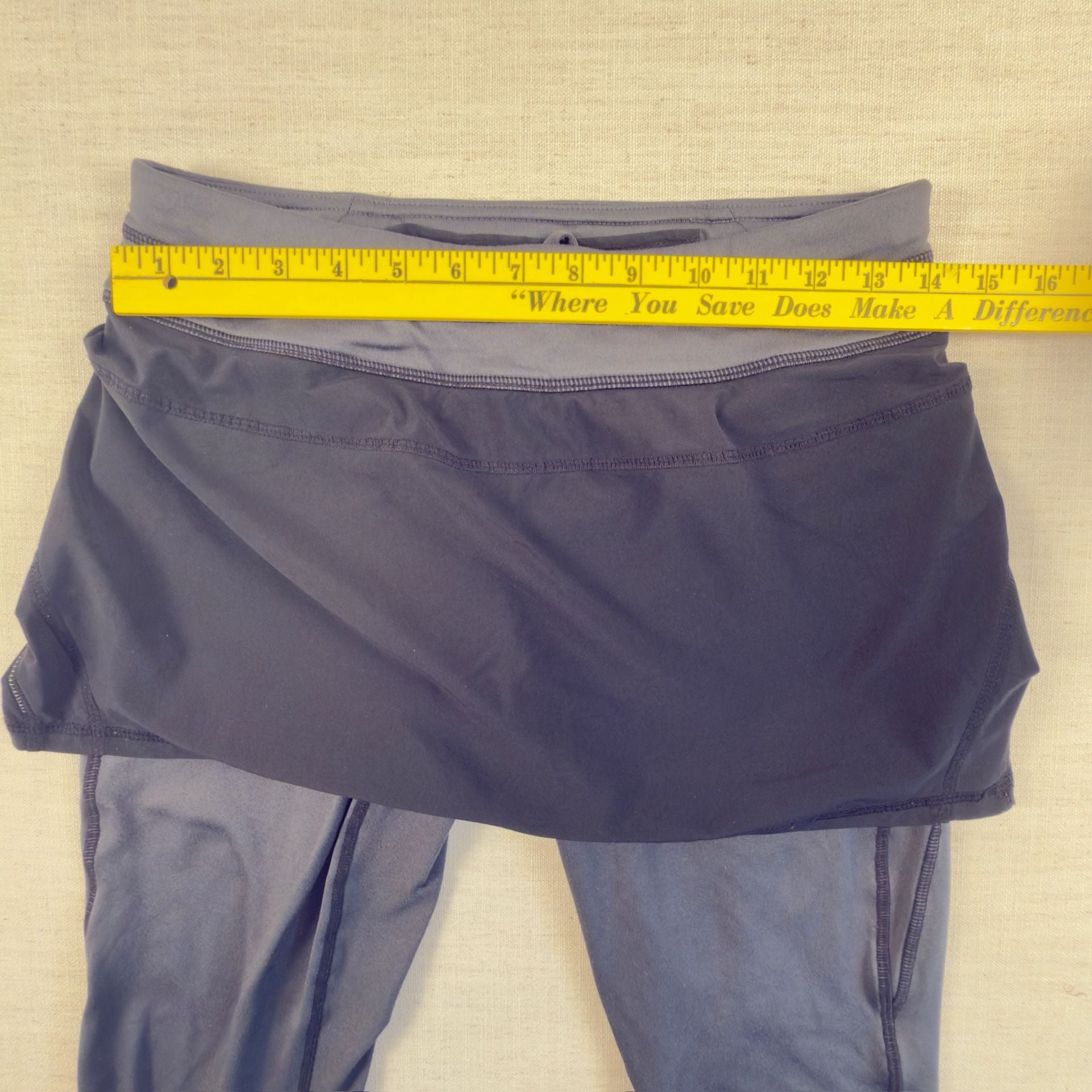Athleta 2-In-1 Skirt Leggings In Black and Gray Size Small 9
