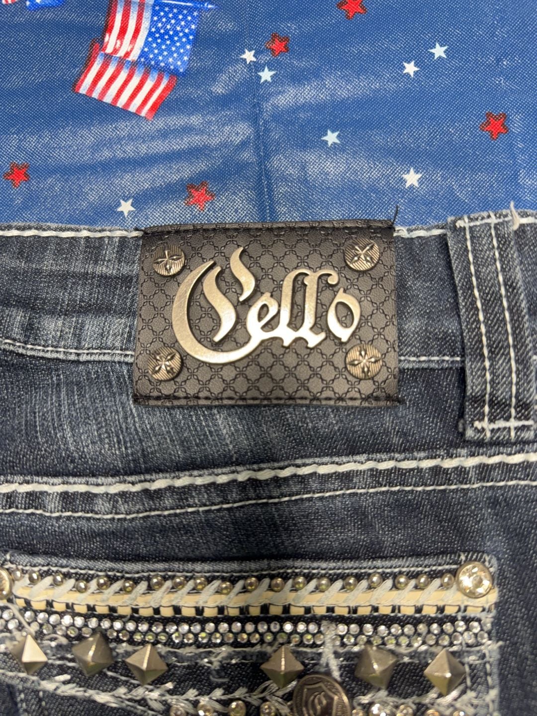 Cello Jeans Women's Embellished Studded Bootcut Denim 7