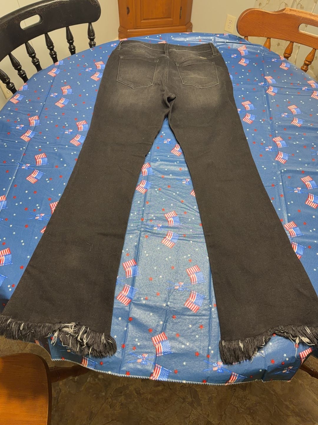 KanCan Exclusively for  Black Frayed Hem Flare Jeans  7