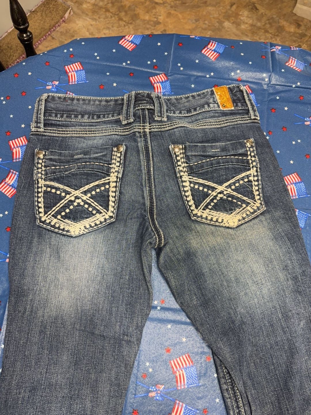 Women's Embroidered Pocket Bootcut Jeans Size 11