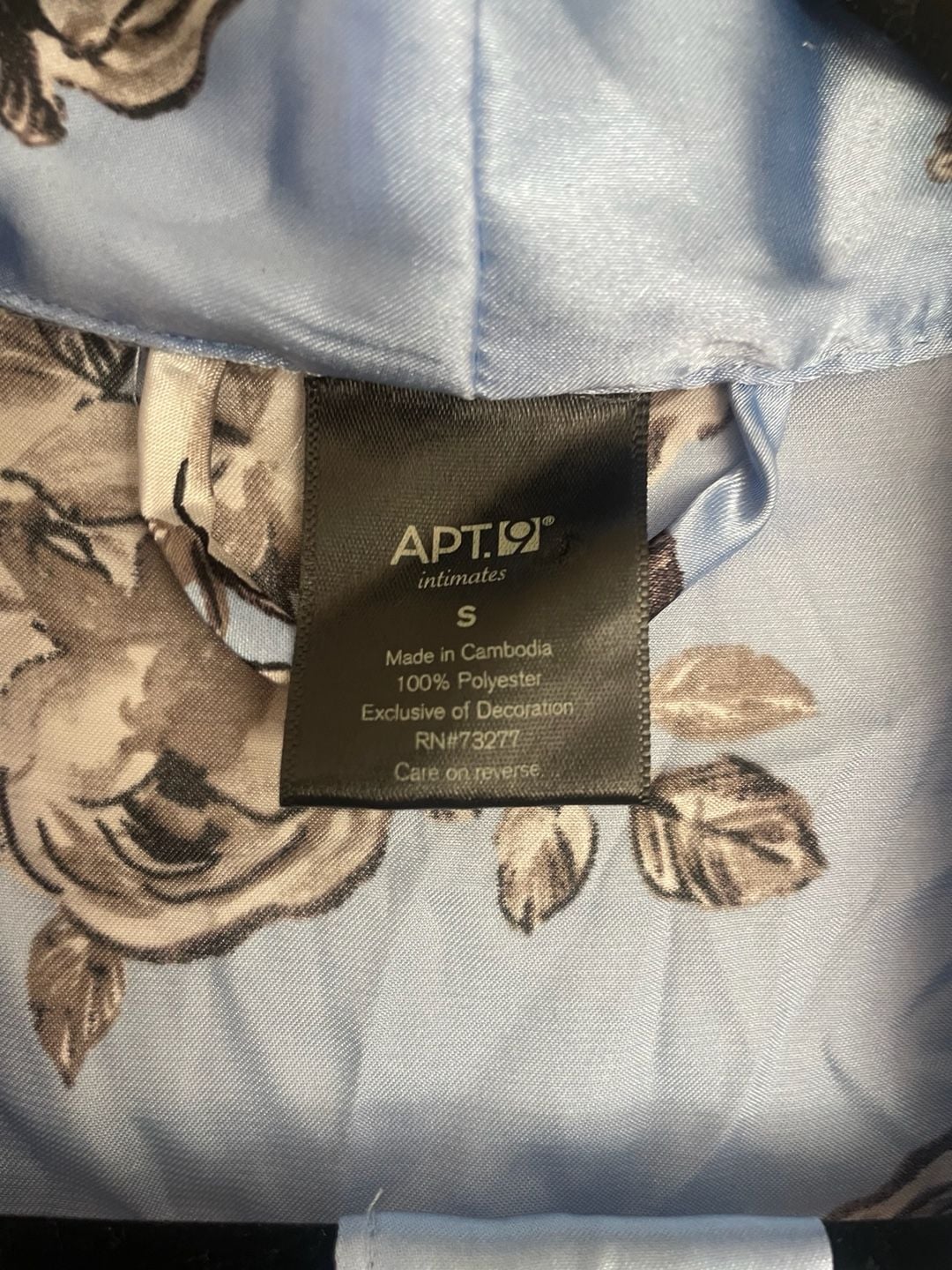 Apt. 9 Intimates Floral Satin Robe Size S 3