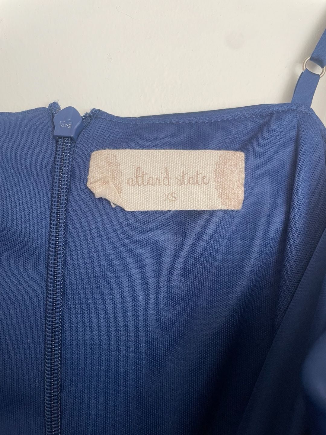 Altar'd State Blue Satin Cowl Neck Mini Dress Size XS 3