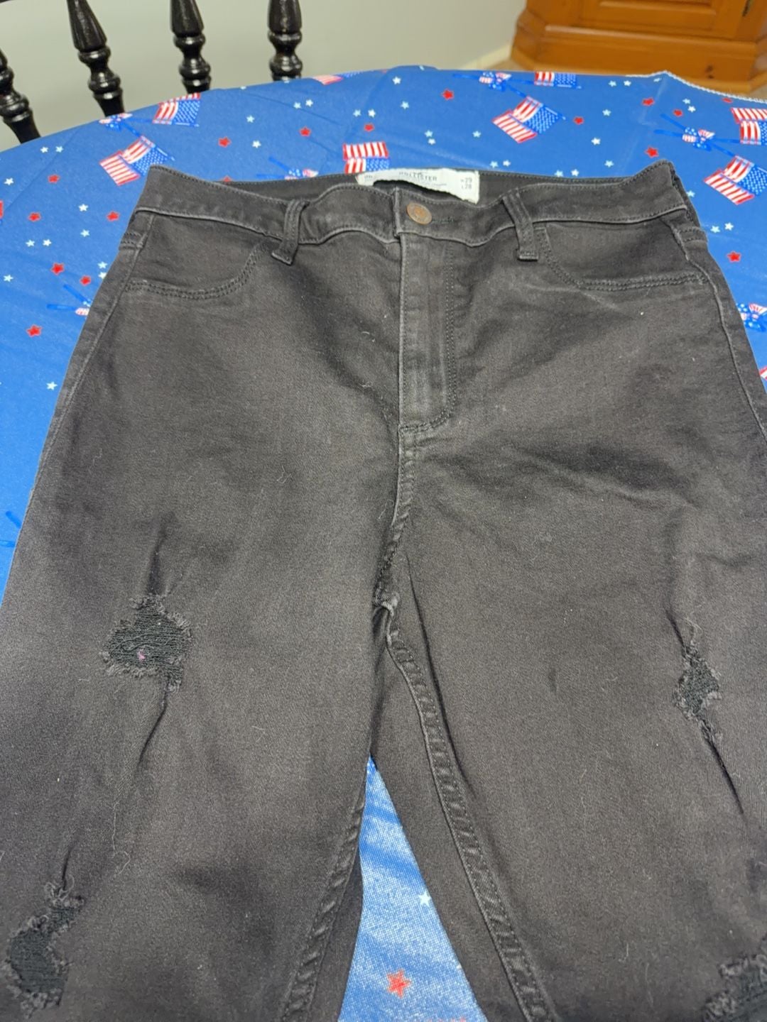 NEW Missguided Jeans Womens 10R 34x29 Riot High Rise Mom Acid Wash Busted Knee 5