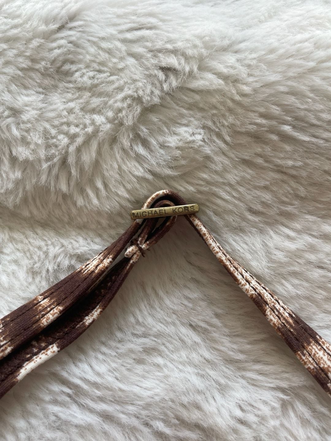 Michael Kors Walnut Strapless Bikini Top Size S 3