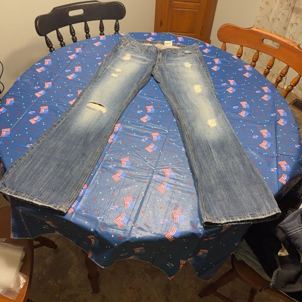 Smarque Distressed Bootcut Jeans 